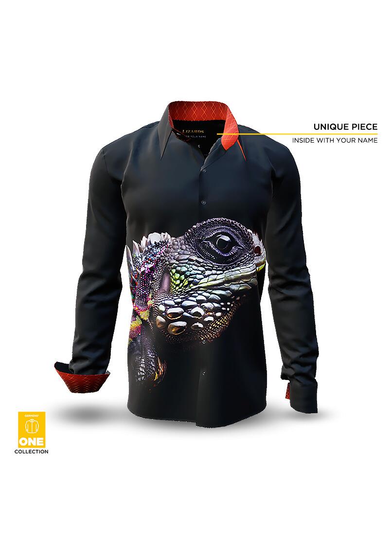 LIZARD 1 - Unique Shirt - GERMENS ONE Collection - This shirt is only available once in the world - with certificate and imprint of your name in the shirt