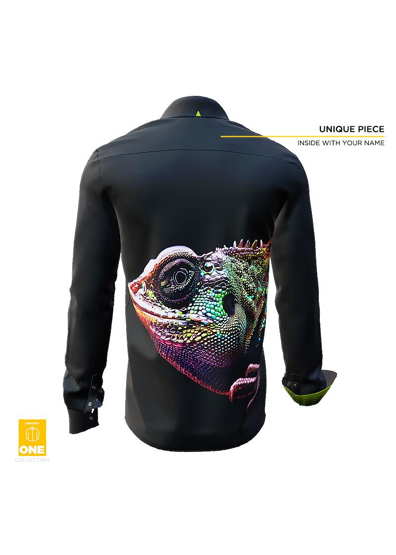 LIZARD 2 - Unique Shirt - GERMENS ONE Collection - This shirt is only available once in the world - with certificate and imprint of your name in the shirt