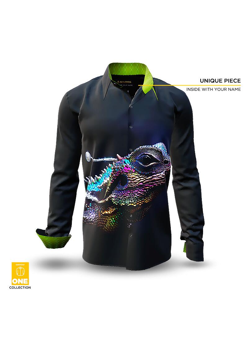 LIZARD 2 - Unique Shirt - GERMENS ONE Collection - This shirt is only available once in the world - with certificate and imprint of your name in the shirt