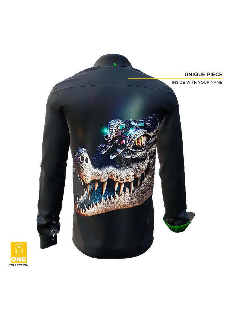 CROCODILE 1 - Unique Shirt - GERMENS ONE Collection - This shirt is only available once in the world - with certificate and imprint of your name in the shirt