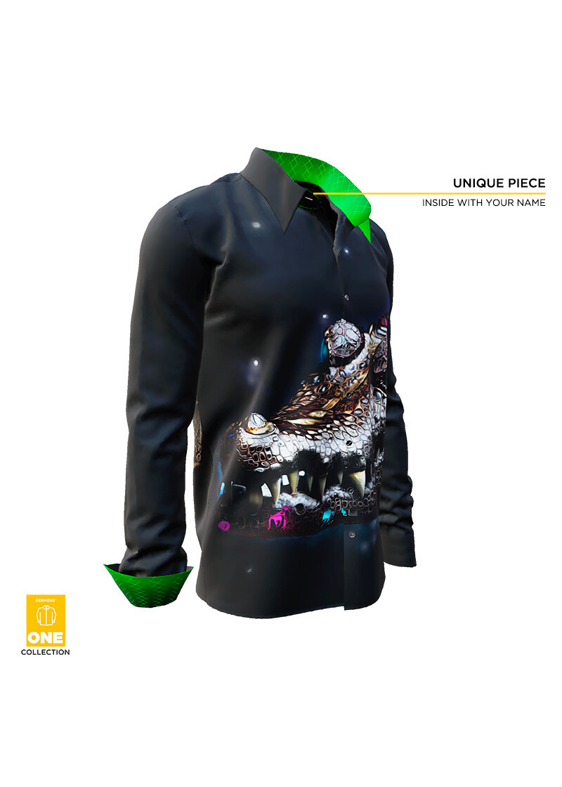 CROCODILE 1 - Unique Shirt - GERMENS ONE Collection - This shirt is only available once in the world - with certificate and imprint of your name in the shirt