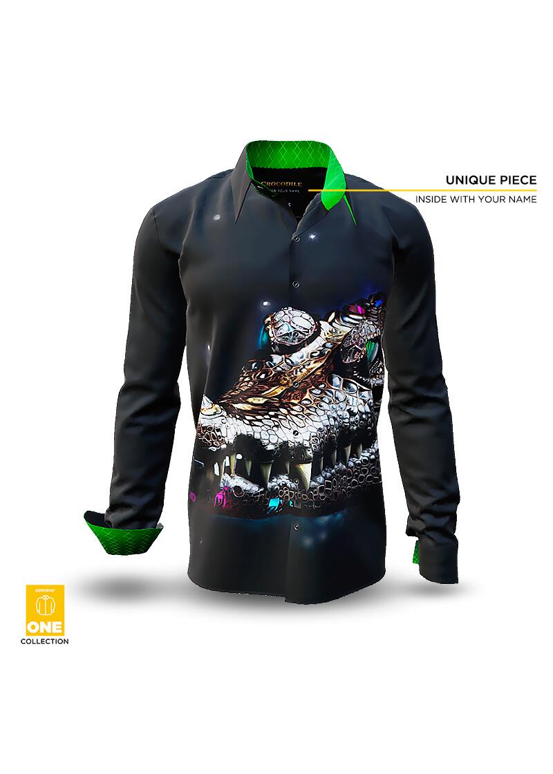 CROCODILE 1 - Unique Shirt - GERMENS ONE Collection - This shirt is only available once in the world - with certificate and imprint of your name in the shirt