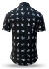 Summer shirt for men FLUGZAUBER NOIR - 100% cotton - 10 sizes from XS to 6XL - exceptional design - finest workmanship - fabrics made in Germany - limited edition and exclusive