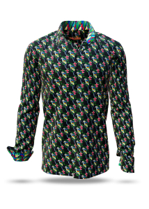 Entdecke bunte Hemden Herren PARROT GARDEN - 100 % Baumwolle