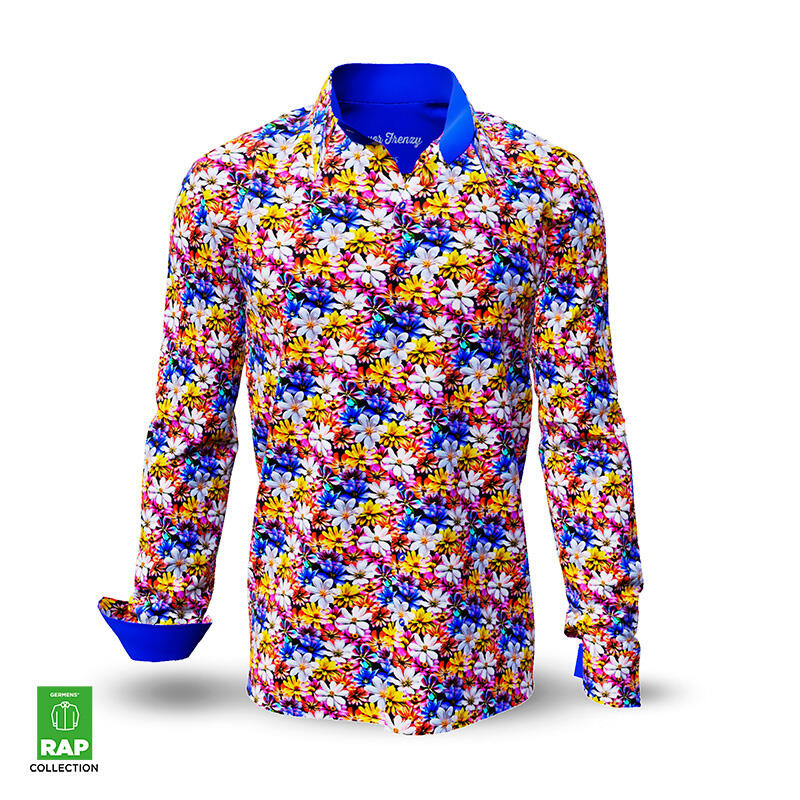 Entdecke bunte Hemden Herren FLOWER FRENZY - 100 % BW
