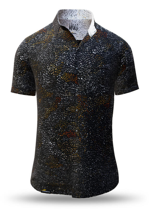 Sommerhemd Herren MOOS - 100 % Baumwolle - 10 Größen von XS - 6XL - außergewöhnliches Design - feinste Verarbeitung - Stoffe Made in Germany - limitiert und exklusiv