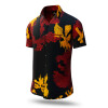 EMBER WHISKY - Black red yellow short sleeve shirt - GERMENS