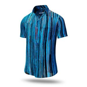 Summer button shirt WATERFALL BLUE - GERMENS