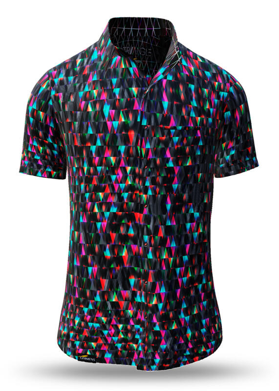 Summer shirt for men TRIANGLE - 100% cotton - 10 sizes from XS to 6XL - exceptional design - finest workmanship - fabrics made in Germany - limited edition and exclusive