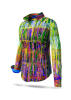 FLUORO BUNTE DAMENBLUSE Blusen Damen - 100 % Baumwolle - GERMENS artfashion