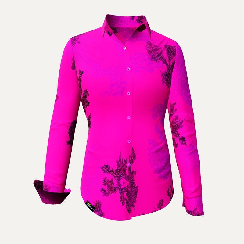 Unique blouse for women - EMBER PINK - 100% cotton - GERMENS artfashion - Sizes XS to 3XL