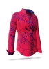 ausgefallene Damenbluse für Damen - DENADA RED - 100 % Baumwolle - GERMENS artfashion - Größen XS bis 3XL