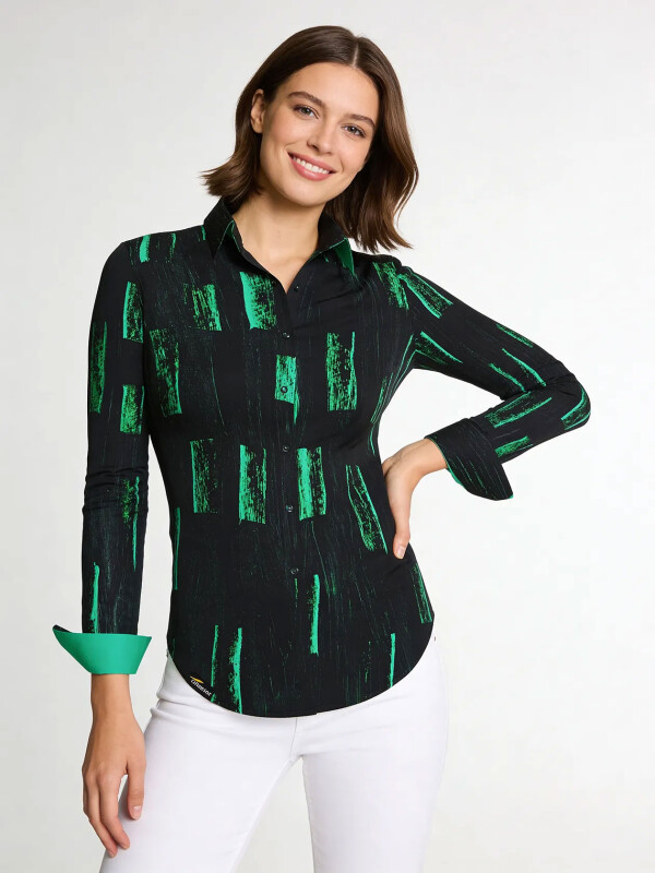 ausgefallene Damenbluse für Damen - SANFTMUT - 100 % Baumwolle - GERMENS artfashion - Größen XS bis 3XL