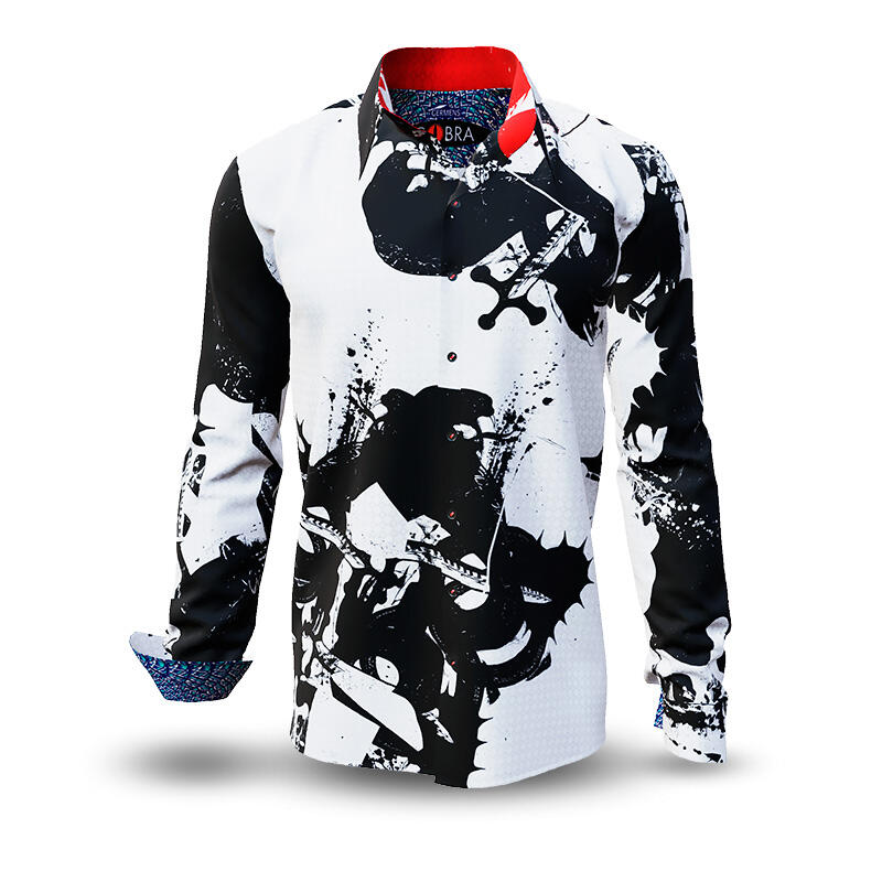 Black white designer shirt COBRA by Germens