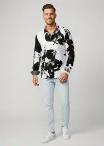 Discover colorful button up shirts for men COBRA - 100%...