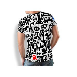 Stylisches Schwarz-Weiß T-Shirt Herren JUPPI - 100%...