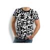 Stylisches Schwarz-Weiß T-Shirt Herren JUPPI - 100% Baumwolle - 8 Größen von S bis 5XL