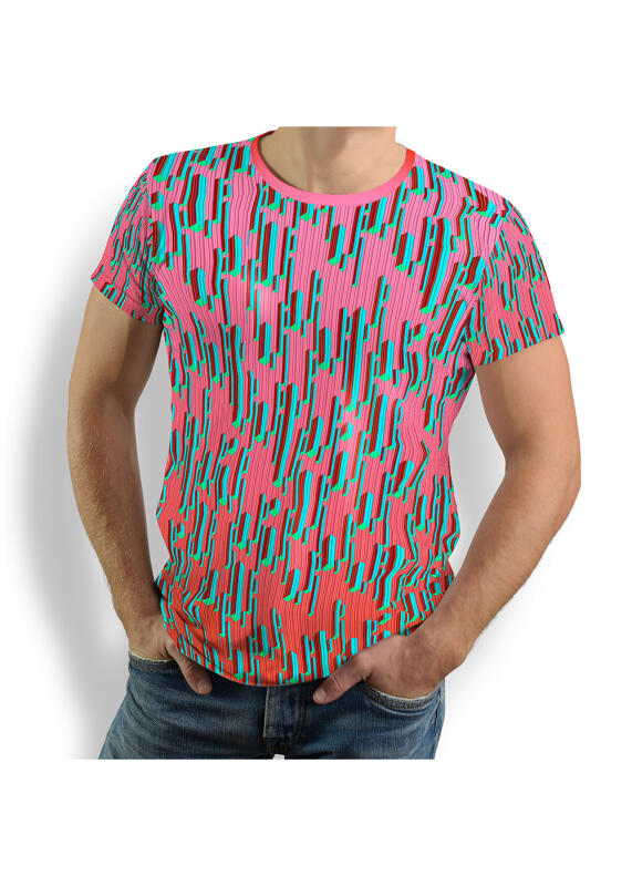 ausgefallene T-Shirts für Männer - STALACNITE RED – 100 % BW - 100 % Baumwolle - GERMENS artfashion - Größen S bis 5XL
