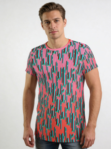 ausgefallene T-Shirts für Männer - STALACNITE RED – 100 % BW - 100 % Baumwolle - GERMENS artfashion - Größen S bis 5XL