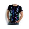Black T Shirt Men NEON SAXOPHONE by GERMENS