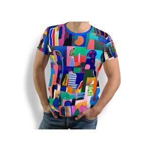 buntes T-Shirt Herren CITY OF FANTASY - GERMENS - 100 %...