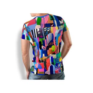 buntes T-Shirt Herren CITY OF FANTASY - GERMENS - 100 %...
