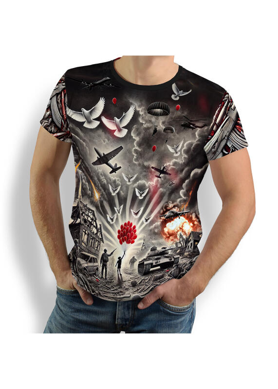 Unique T-shirts for men - STOP NOW! - 100% cotton - GERMENS artfashion - Sizes S to 5XL