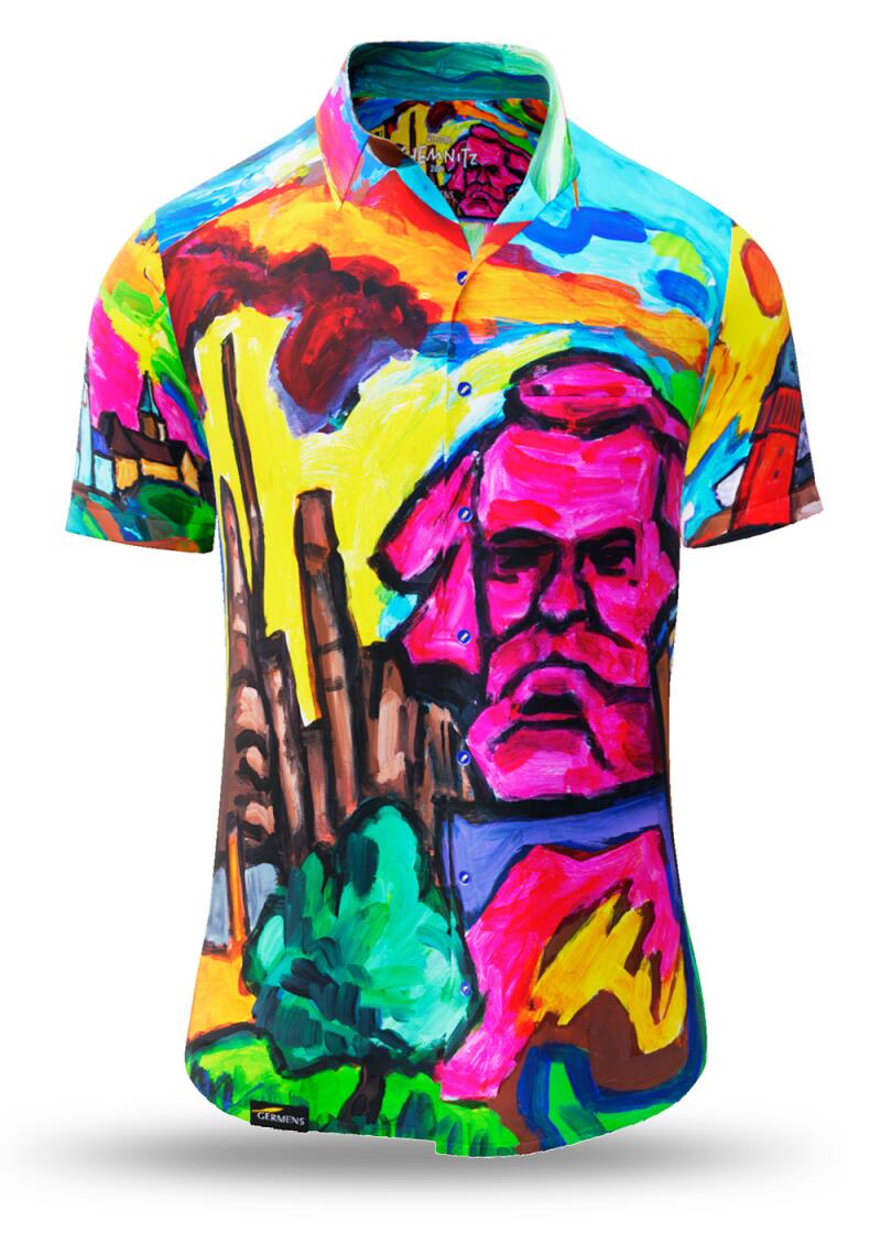 Capital of Culture 2025 - Summer shirts short sleeve WELCOME CHEMNITZ 2025 by GERMENS artfashion made of 100 % cotton