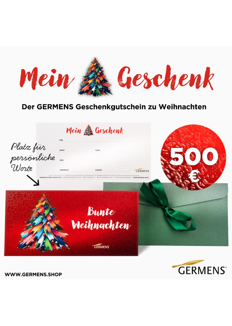 Besondere Geschenke – GERMENS Gutschein 500 € Weihnachten