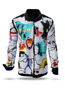 Entdecke bunte Hemden Herren TIERGESCHICHTEN - 100 % Baumwolle