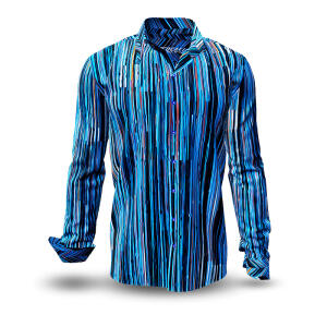 WATERFALL - Blue striped shirt  - GERMENS