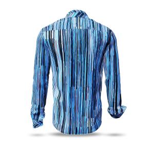 WATERFALL - Blue striped shirt  - GERMENS