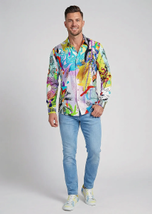 Herren Hemden Langarm BOOM BOOM BOOM - 100 % Baumwolle