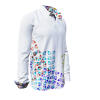 NAYARA - White shirt with coloured pattern - GERMENS