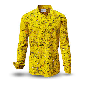 GRAVUR YELLOW - Yellow casual shirt - GERMENS
