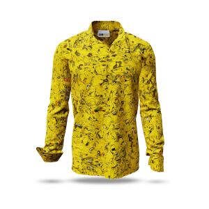 Button Up Shirt GRAVUR YELLOW from GERMENS