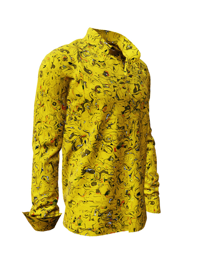 GRAVUR YELLOW - Gelbes Freizeithemd - GERMENS