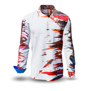 INTERFERENCE - Cool white-red mens´shirt - GERMENS