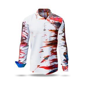 INTERFERENCE - Cool white-red mens´shirt - GERMENS