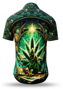 Sommerhemd Herren MARY JANE im coolen Cannabis Design
