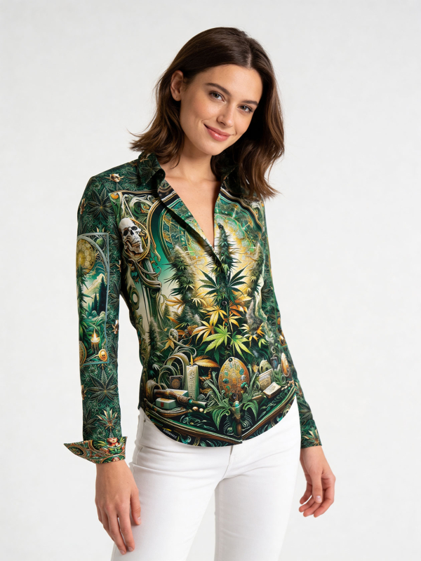 Unique blouse for women - MARY JANE - 100% cotton - GERMENS artfashion - Sizes XS to 3XL