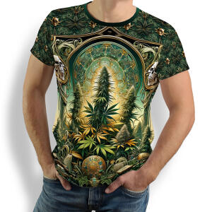 Mens T-shirt MARY JANE in cannabis style 4you