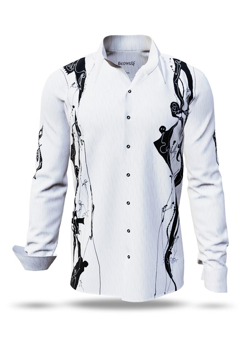 BEOWULF - White-black mensshirt - GERMENS