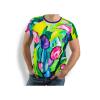 buntes T-Shirt Herren FIORE ASTRATTA von GERMENS - 100 % Baumwolle