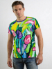Unique T-shirts for men - FIORE ASTRATTA - 100% cotton - GERMENS artfashion - Sizes S to 5XL