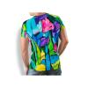 buntes T-Shirt Herren FIORE ASTRATTA von GERMENS - 100 % Baumwolle