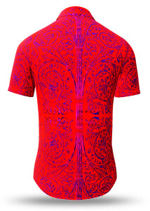 Summer shirt for men PORTE NOTRE-DAME PARIS ROUGE - 100%...