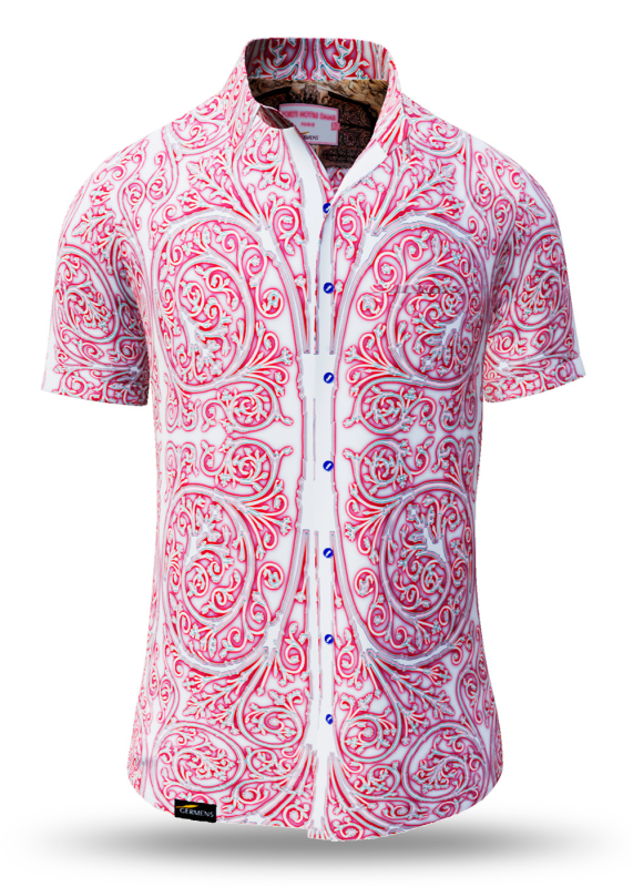 Sommerhemd Herren PORTE NOTRE-DAME PARIS ROI - 100 % Baumwolle - 10 Größen von XS - 6XL - außergewöhnliches Design - feinste Verarbeitung - Stoffe Made in Germany - limitiert und exklusiv