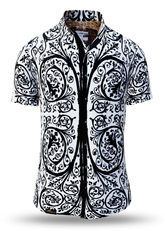 Sommerhemd Herren PORTE NOTRE-DAME PARIS CONTRASTE - 100 % Baumwolle - 10 Größen von XS - 6XL - außergewöhnliches Design - feinste Verarbeitung - Stoffe Made in Germany - limitiert und exklusiv