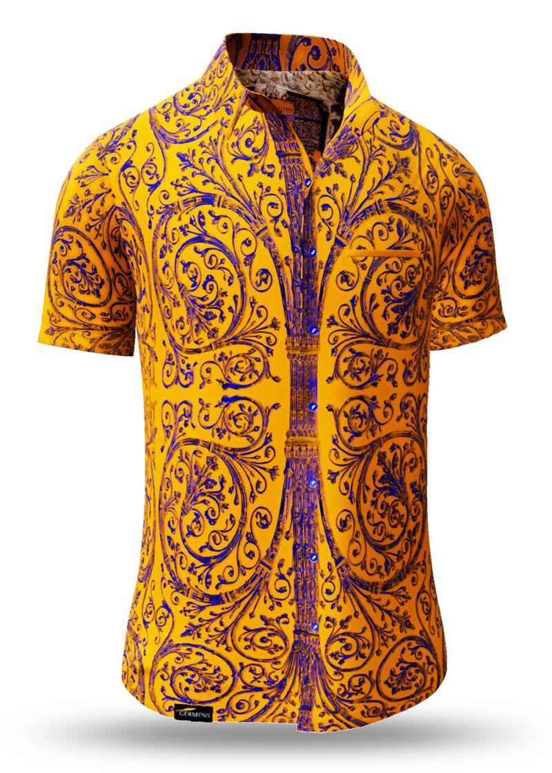 Button up shirt for summer PORTE NOTRE-DAME PARIS JAUNE - GERMENS